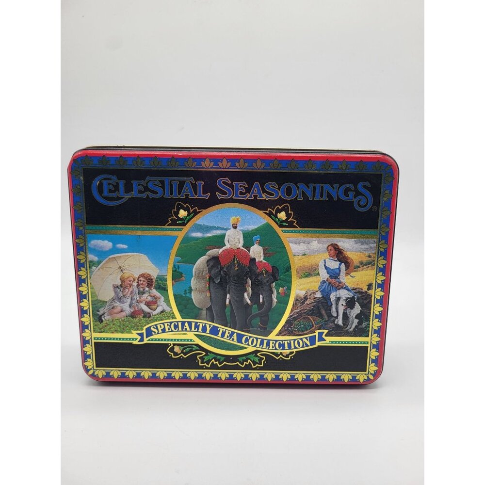 Celestial Seasoning VTG 90's Decorative Collectible Tin Tea Bag Container Empty